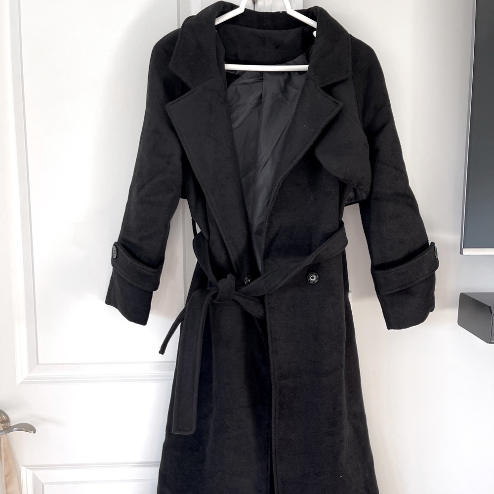 Black trench jacket
